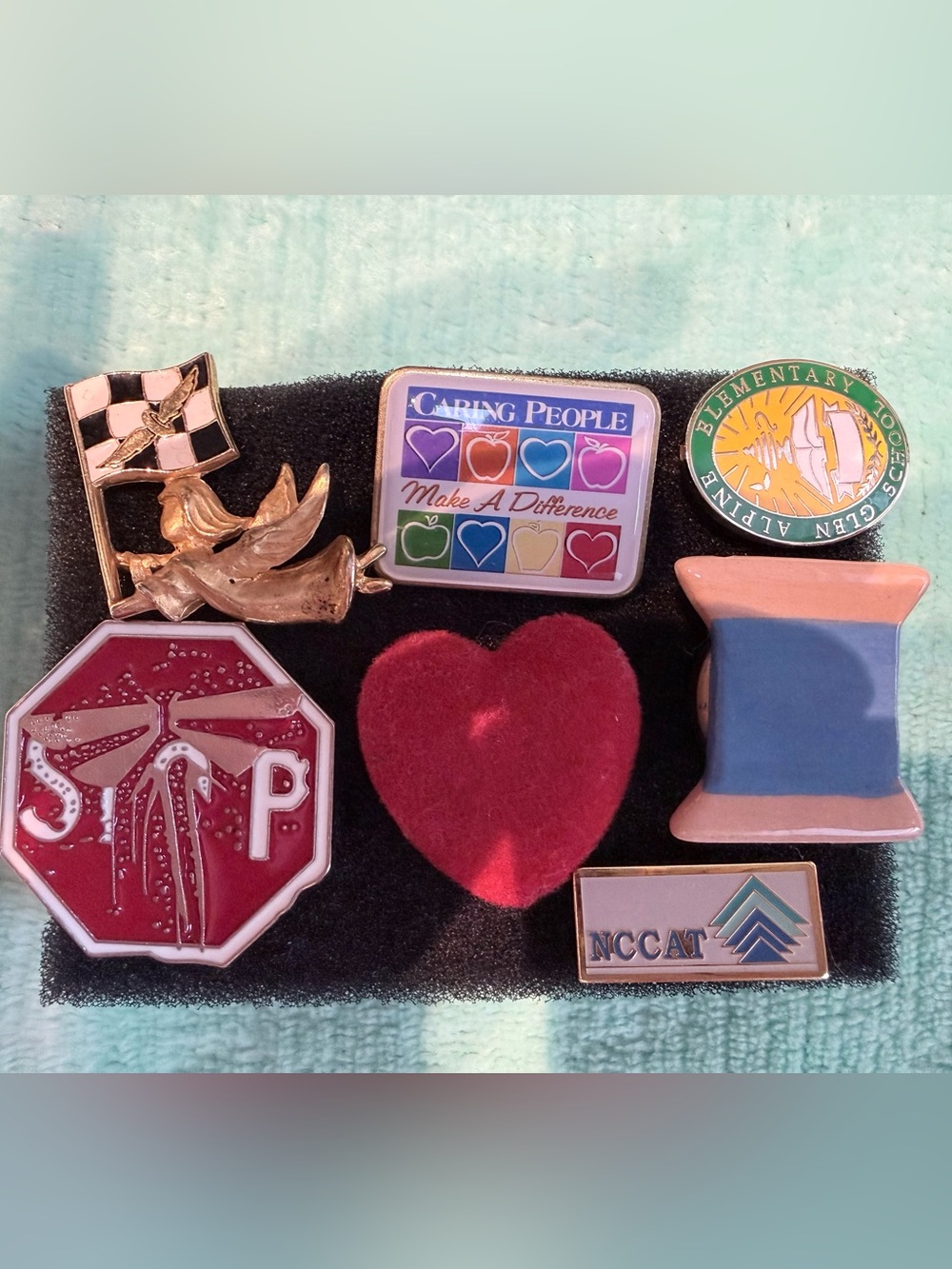 Vintage Lapel Pin Lot of 6 - Retro
NASCAR, Sewing, School Spirit, 80s
Heart
